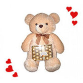 Golden Moments Duo: 24Pcs Ferrero Rocher & 12" Teddy